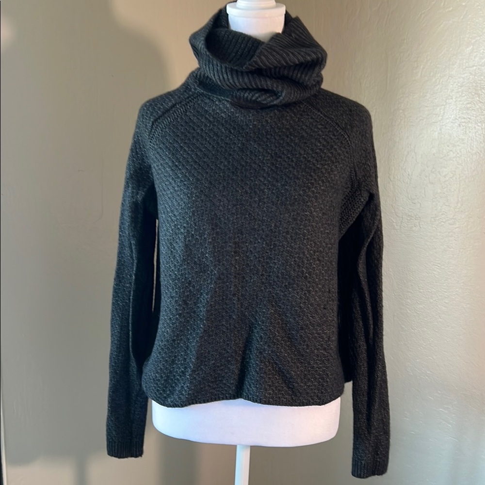 Women's Gray Turtleneck wool and alpaca blend Sweater